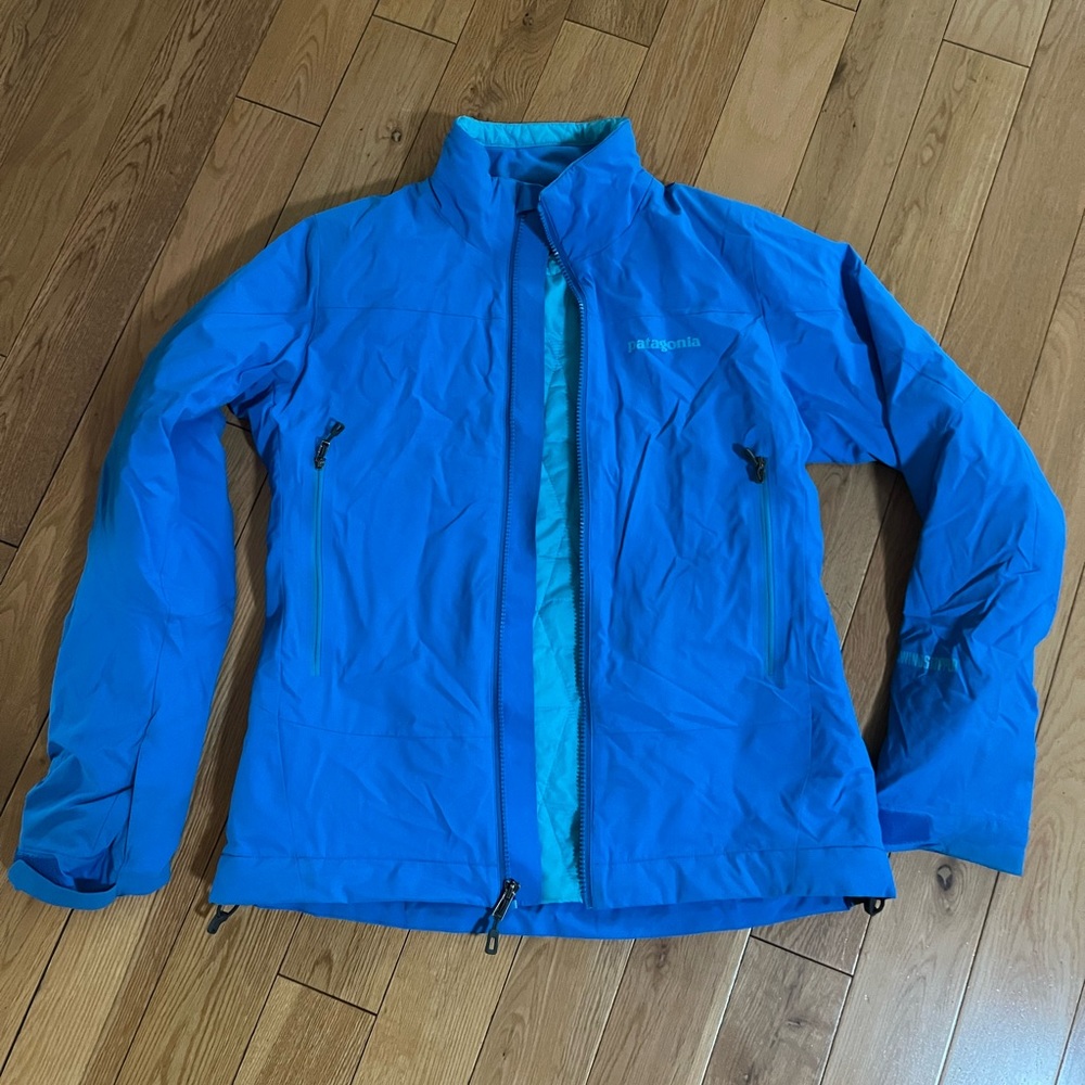 Patagonia soft shell jacket in blue